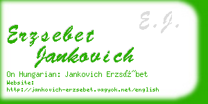 erzsebet jankovich business card
